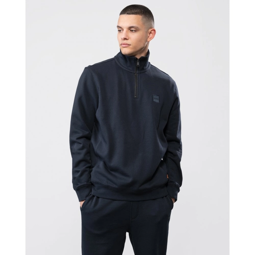 Hugo Boss Zetrust Mens 1/4 Zip Sweatshirt - Blue - Size 2XL